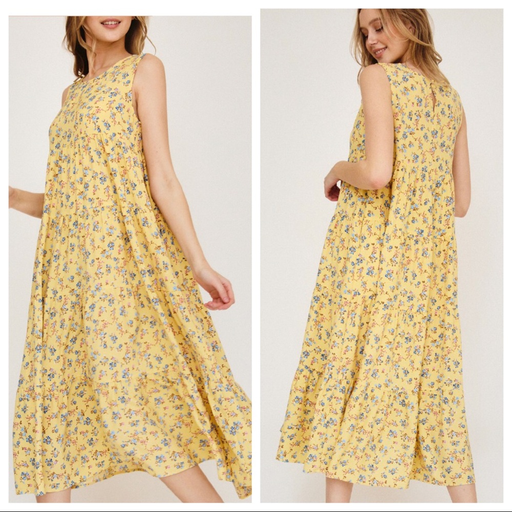 #02 Floral print ruffle tiered maxi dress - Picture 4 of 4